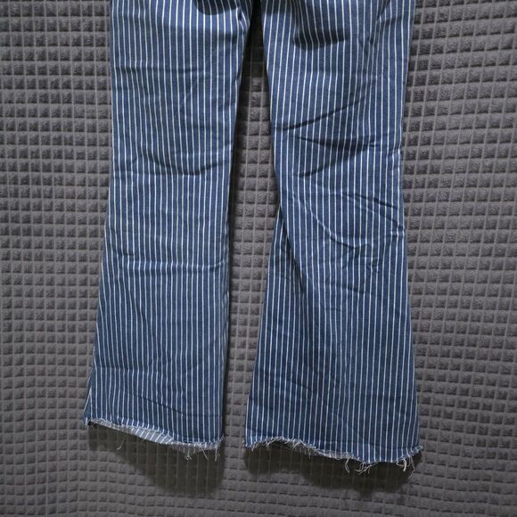 JudyBlue Pinstripe Super Flare Bellbottom Jeans Sz9 29x30 Retro 70s Hippie Rock - Picture 8 of 16